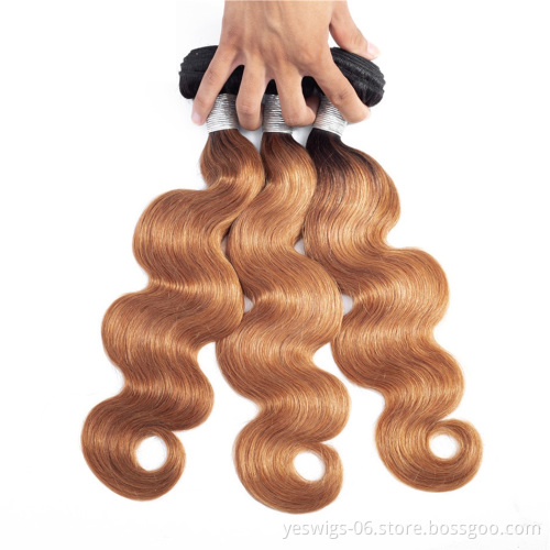 1b/30 Ombre Bundles Full Cuticle Body Wave 1Bundle Brazilian Human Hair Weave Bundles 100% Virgin Human Hair Extensions